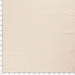 Baumwollpopeline garngefärbt Vichy Karo 5mm - beige