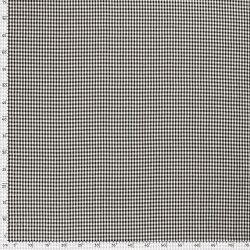 Baumwollpopeline garngefärbt Vichy Karo 5mm - schwarz