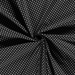 Baumwollpopeline Herzen 5mm - schwarz