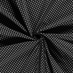 Baumwollpopeline Herzen 5mm - schwarz