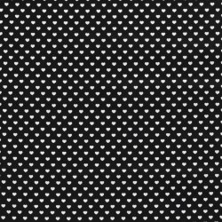 Baumwollpopeline Herzen 5mm - schwarz