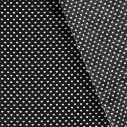 Baumwollpopeline Herzen 5mm - schwarz