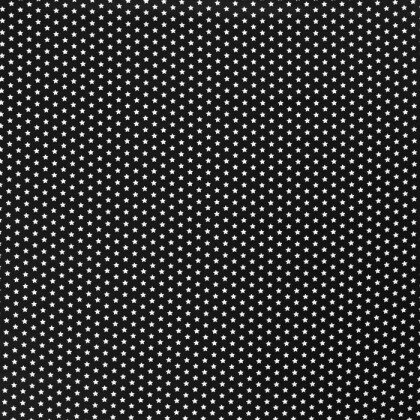 Baumwollpopeline Sterne 10mm - schwarz