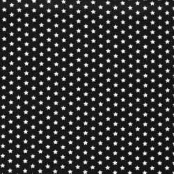 Baumwollpopeline Sterne 10mm - schwarz