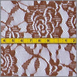 Mesh Spitze *Sophia* Blumen nelkenbraun