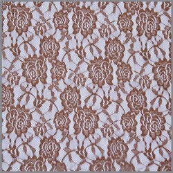 Mesh Spitze *Sophia* Blumen nelkenbraun