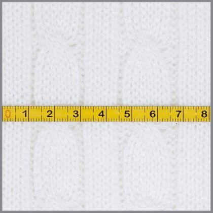 Strickstoff Zopfmuster elfenbein