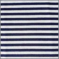 Baumwolljersey Streifen 10mm - dunkelblau/weiss