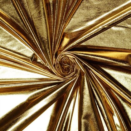 Folienjersey Uni Metallic gold