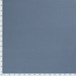 Musselin verstreute Goldtupfen – jeansblau