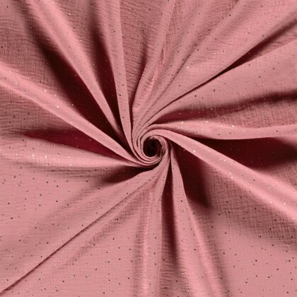 Musselin verstreute Goldtupfen – rosa