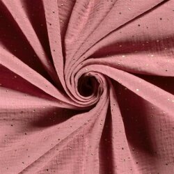 Musselin verstreute Goldtupfen – rosa