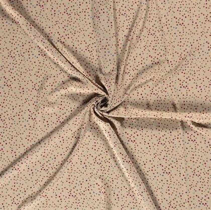 Chiffon Punkte beige