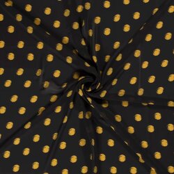 Chiffon große Punkte senfgelb