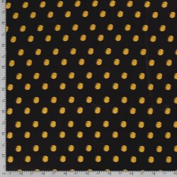 Chiffon große Punkte senfgelb