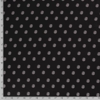 Chiffon große Punkte grau