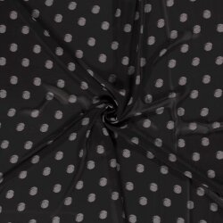 Chiffon große Punkte grau