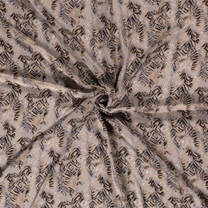 Chiffon abstrakte Muster - beige
