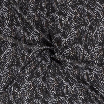 Chiffon abstrakte Muster - schwarz
