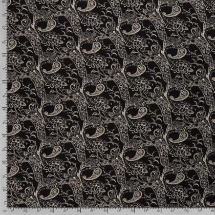 Viskose Crêpe Paisley beige