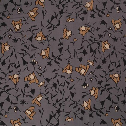 Chiffon Blumenranken -  grau