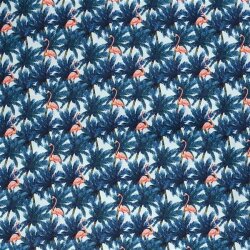 Softshell Digital Flamingos unter Palmen mint