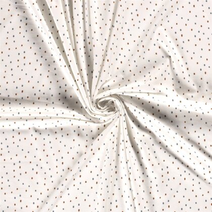Baumwolljersey kleine Flecken- creme