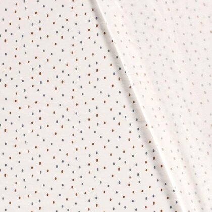 Baumwolljersey kleine Flecken- creme