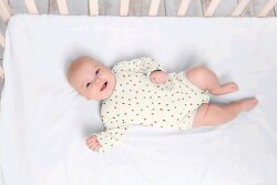 Baumwolljersey kleine Flecken- creme