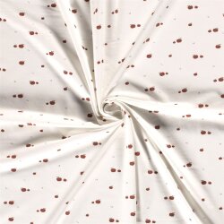 Baumwolljersey kleine Äpfel- creme
