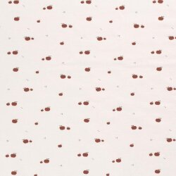 Baumwolljersey kleine Äpfel- creme