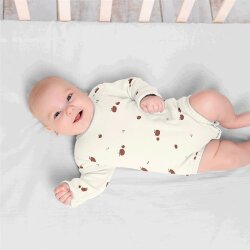 Baumwolljersey kleine Äpfel- creme