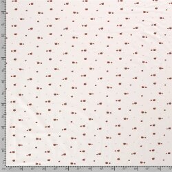 Baumwolljersey kleine Äpfel- creme