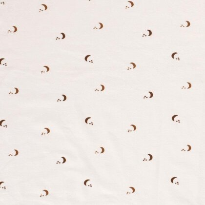 Baumwolljersey Mond und Sterne - creme