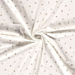 Baumwolljersey kleine Segelboote - creme