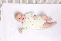 Baumwolljersey kleine Segelboote - creme