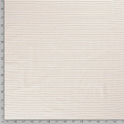 Baumwolljersey feine beige Streifen - creme