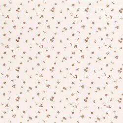 Baumwolljersey kleine Maiblümchen- creme