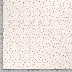 Baumwolljersey kleine Maiblümchen- creme