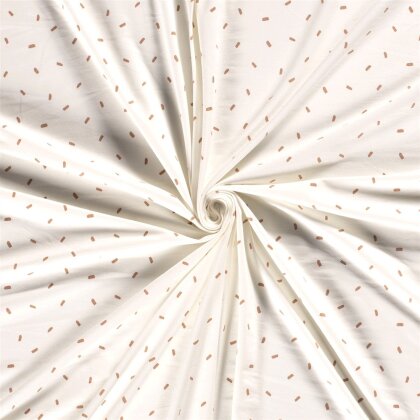 Baumwolljersey Konfetti - creme