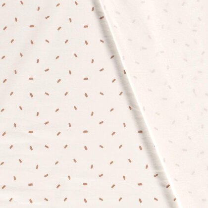 Baumwolljersey Konfetti - creme