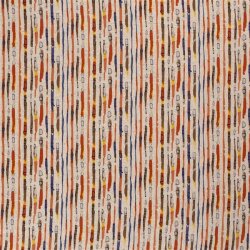 Viskose Leinen Jersey Aquarell Streifen - creme