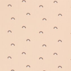 Baumwolljersey Regenbogen soft rosa