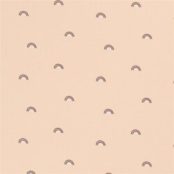 Baumwolljersey Regenbogen soft rosa