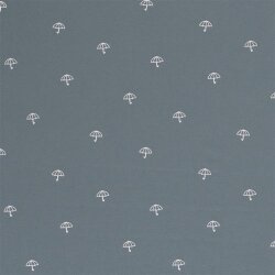 Baumwolljersey Regenschirm indigo