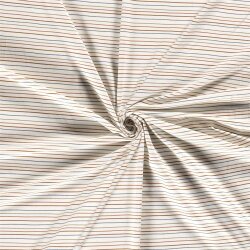 Baumwolljersey bunte Streifen- creme