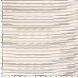 Baumwolljersey bunte Streifen- creme