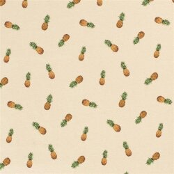 Baumwolljersey *BIO NATUREL* DIGi Ananas - creme