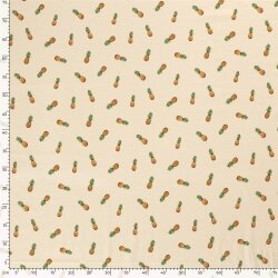 Baumwolljersey *BIO NATUREL* DIGi Ananas - creme