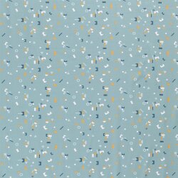 Baumwolljersey Bauklötze - soft jeansblau
